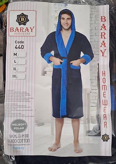 spavaćice h: BARAY Homewear muški bade-mantil, model Code 440. - Materijal: 100% — 1