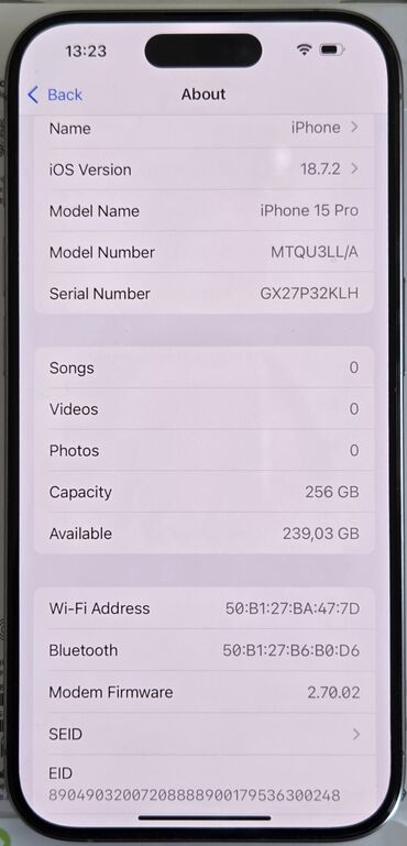 Apple iPhone: IPhone 15 Pro, 256 GB, Natural Titanium, Face ID — 5