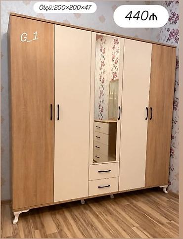 qapi ustu asmalar: Geniş həcmli paltar dolabı – model G_1 - Ölçü: 200 × 200 × 47 sm — 1