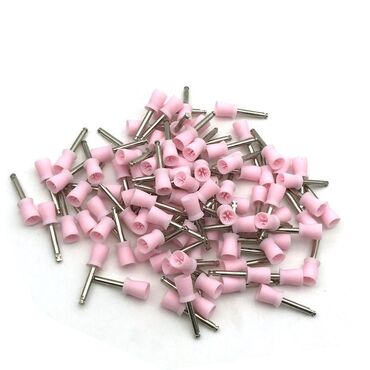 зуботехнический инструменты: Розовая зубная резиновая полировальная насадка, чашка для полировки
