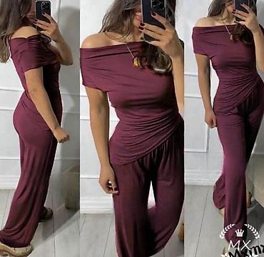 dsquared2 kacket: Komplet majica sa golim ramenima i siroke komotne pantalone na lastis — 1