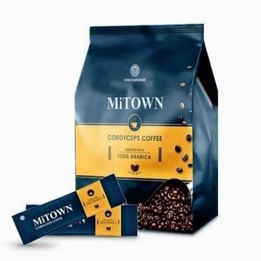 для напитков: Кофе #MiTOWN - это 100% смесь кофейных зёрен арабики с кордицепсом для