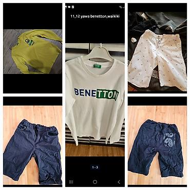 Koftalar, sviterlər: Uşaq geyimləri – 10-12 yaş - Benetton sviter/svitşotlar: - Boz — 17