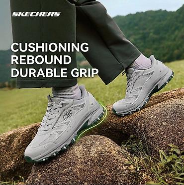 обувь на осень: Мужские кроссовки, 46, Skechers, Новый, цвет - Серый, Самовывоз — 1