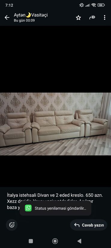 Sifarişlə dolablar: İşlənmiş, Divan, 2 kreslo lalafo.az -da Sifarişlə dolablar: İşlənmiş, Divan, 2 kreslo