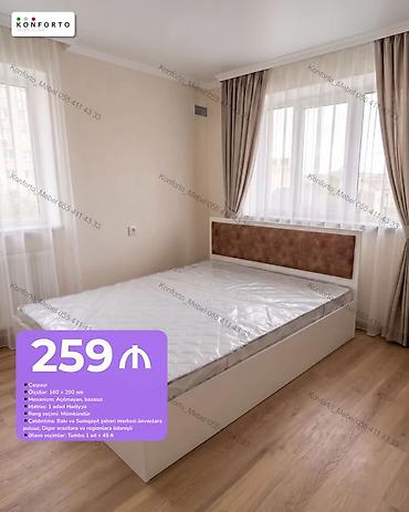 Məhsul: Çarpayı - Ölçü: 160 x 200 sm - Mexanizm: Açılmayan, bazasız -
