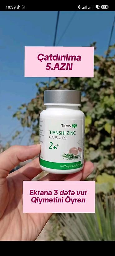sink kapsullari: Tiens Tianshi Zinc Capsules – sink tərkibli qida əlavəsi. - Brend — 2