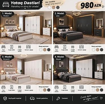 Yataq dəsti – 4 model və çoxsaylı rəng seçimləri Model 1: Modern - lalafo.az -da Yataq dəsti – 4 model və çoxsaylı rəng seçimləri Model 1: Modern -