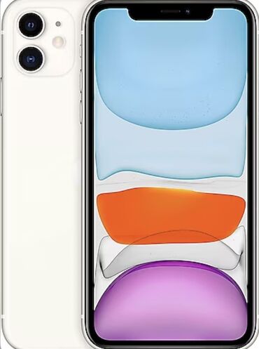 50 manatlıq telefonlar: IPhone 11, 128 ГБ, Белый, Отпечаток пальца, Face ID