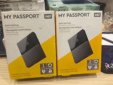 xarici sert disk: WD My Passport portativ sərt disk 1TB 100 AZN 2TB 125 AZN - Növlər: 1 — 1