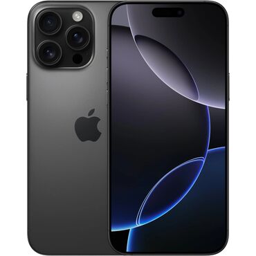 Apple iPhone: IPhone 16 Pro Max, Новый, 256 ГБ, Black Titanium, Кабель, Коробка, 100 %