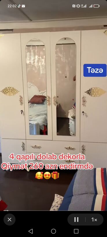 Dolablar: Yeni, 4 qapılı Düz dolab, Dolab-asılqan — 5