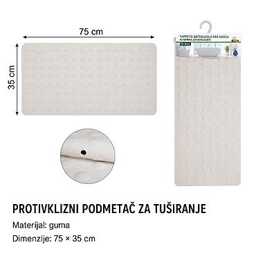 KMT Bež gumena podloga za kadu 2208536-A Opis: - Neklizajuća gumena