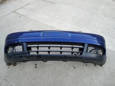 полировка пластика: Передний Бампер Volkswagen Б/у, цвет - Синий, Оригинал
