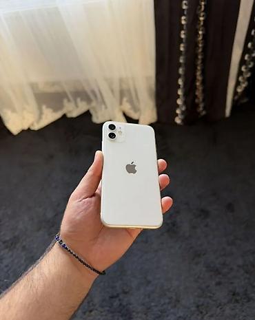 11 phone: IPhone 11, Б/у, 128 ГБ, Белый, Зарядное устройство, Чехол, Кабель, 78 % — 1