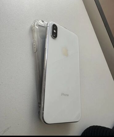 Apple iPhone: IPhone X, Б/у, 64 ГБ, Black Titanium, Чехол, 100 %