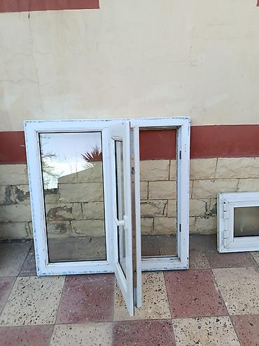 Plastik qapılar: PVC qapı və pəncərə dəsti - Material: ağ rəngli PVC profil (Pakpen — 5