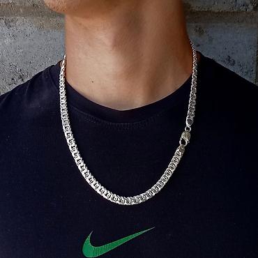 Серебряные цепочки: Серебряный комплект Питон 940 проба Серебряные Цепи и Браслеты — 35