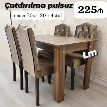 Masa və oturacaq dəstləri: Masa dəsti MASA +4 STULL💥 Qiymət : 225₼ Masa ölçü: 70x1.20