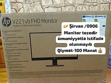 19 ekran monitor: HP V221vb FHD Monitor - Ekran diaqonalı: 54,48 sm (21,45 düym) - — 1