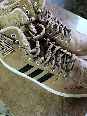 красовки зимные: Мужские зимние кеды/кроссовки высокие Adidas,Оригинал, Кожаные - — 1