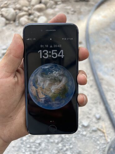 iphone 8: IPhone 8, Колдонулган, 64 ГБ, Кара, Заряддоочу түзүлүш, Кабель, Куту, 100 %