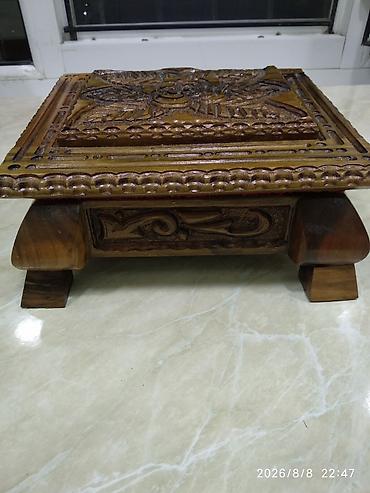 şifer rəngləri: Ağac oyma zərgərlik/qutu - Material: bərk ağac, əl oyma naxışlı qapaq — 1