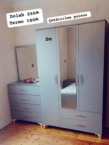 Paltar dolabları, qarderoblar: 3 qapılı paltar dolabı - Material: laminat - Ölçü: 2 m × 45 sm × 1.20 — 12