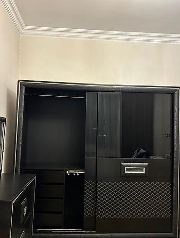 ucuz stollar: Yataq otağı mebel dəsti – qara rəng, müasir dizayn Komplekt: - Şkaf — 6