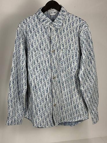 идеальное: Мужская рубашка, XL, Dior, Б/у, цвет - Голубой, Платная доставка, Самовывоз — 1