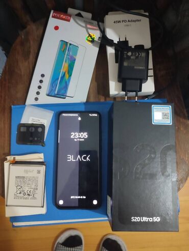 Samsung: Samsung Galaxy S20 Ultra, 128 GB, rəng - Qara, Barmaq izi, İki sim kartlı, Face ID
