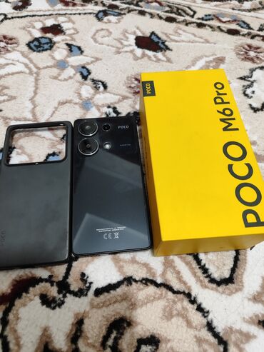 телефоны iphone 6: Poco M6 Pro, Колдонулган, 256 ГБ, түсү - Кара, 1 SIM, 2 SIM
