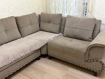 Divan və kreslo dəstləri: İşlənmiş, Künc divan, Divan, Bazasız, Açılmayan — 4