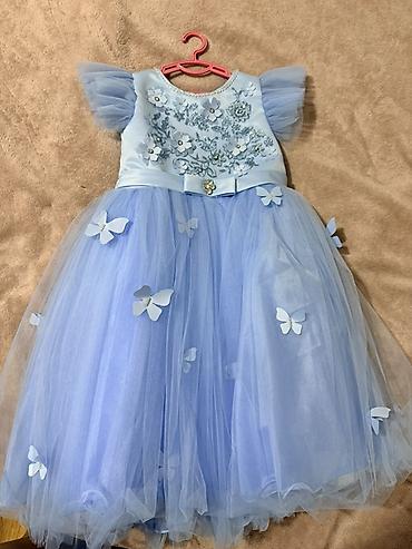 Детское платье, цвет - Голубой, Новый at lalafo.kg Детское платье, цвет - Голубой, Новый