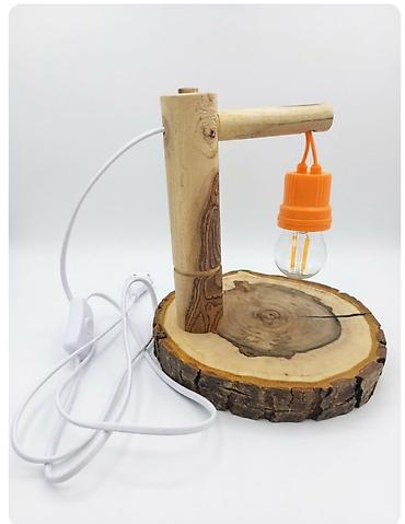 study lamp: Настольная лампа из натурального дерева в стиле эко-лофт. - — 1