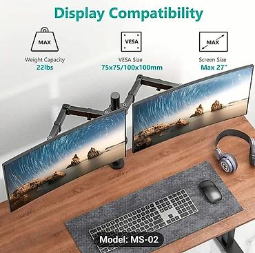 39 monitor: Monitordan masaya quraşdırmaq üçün nəzərdə tutulmuş iki qollu montaj — 1