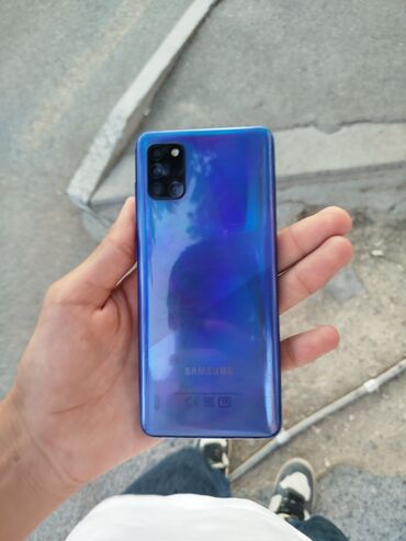 Samsung: Samsung Galaxy A31, 64 GB, rəng - Mavi, Sensor, Barmaq izi, İki sim kartlı