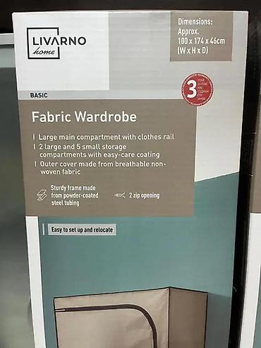 Kancelarijski ormari: LIVARNO Home BASIC – Platneni garderober - Dimenzije: približno 100 × — 3