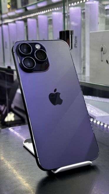 Apple iPhone: IPhone 14 Pro Max, Б/у, 256 ГБ, Deep Purple, Защитное стекло, Коробка