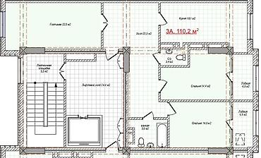 Продажа квартир: 3 комнаты, 110 м², 5 этаж — 1