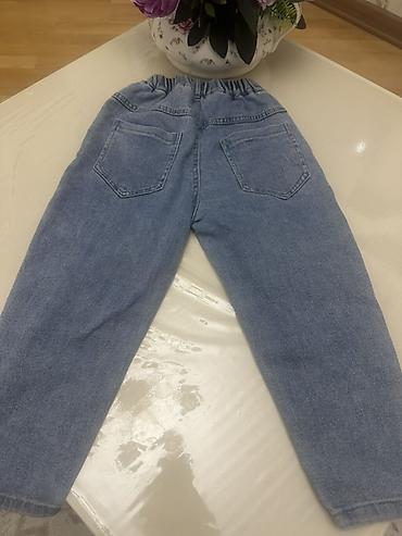 klassik şalvar: Uşaq cins şalvarı - Rəng: klassik açıq mavi denim - Ölçü: 120 — 2