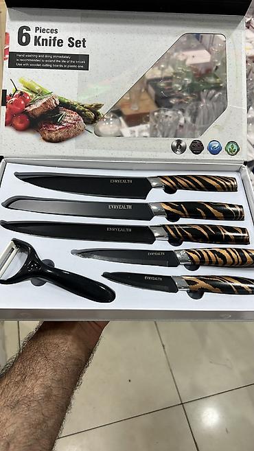 EVRYEALTH 6 Parçalı Bıçaq Dəsti - Dəst tərkibi: 5 ədəd mətbəx bıçağı