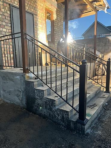 Изготовление перил: Изготовление перил Материал: Кованное железо, Наружные, Бесплатная доставка — 51