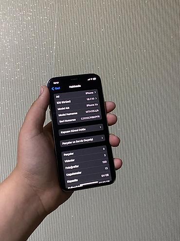 iphone xa max: IPhone Xs, 64 GB, Natural Titanium, Zəmanət, Simsiz şarj, Face ID — 5