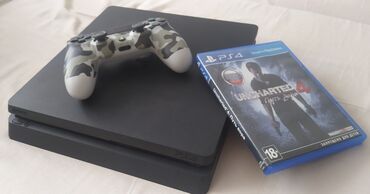 Игры для PlayStation: Sony ps4 slim500gb приставка домашняя,полностью обслужена почищена