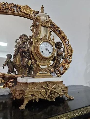 sivac slike: Kaminski sat sa anđelima ⏰👼 Dobro stanje. ✅ Visina: 61 cm. Lično — 8