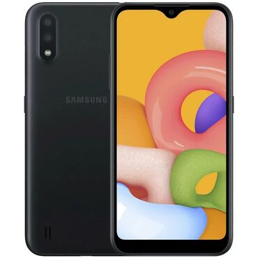а3 редми: Samsung Galaxy A01, Колдонулган, 16 ГБ, түсү - Кара, 2 SIM