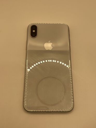 iphone x рассрочка: IPhone X, Б/у, 256 ГБ, Серебристый, Защитное стекло, Чехол, 80 %