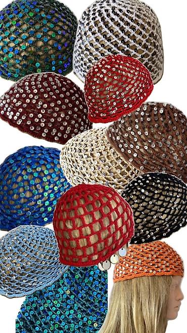 reqs paltarı: Məhsul: Payetli toxunma saç şəbəkəsi (bandana/şapka tipli) - Dizayn — 1