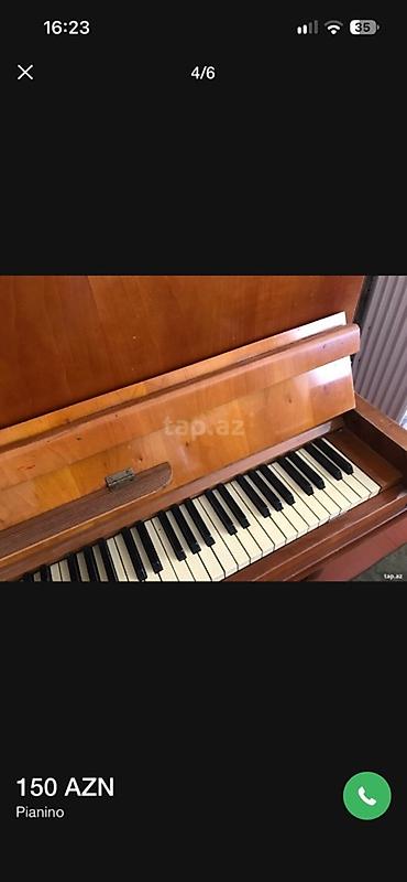 musiqi aleti type 1: Pianino – dik modellə, klassik taxta korpuslu. - Korpus: cilalanmış — 3